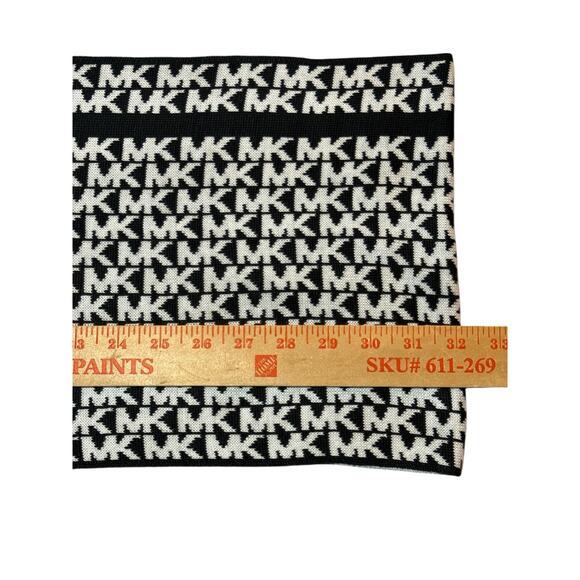 NWT Michael Kors Scarf Black White Reversible MK Logo 66" X 11" Rectangular - Picture 8 of 8
